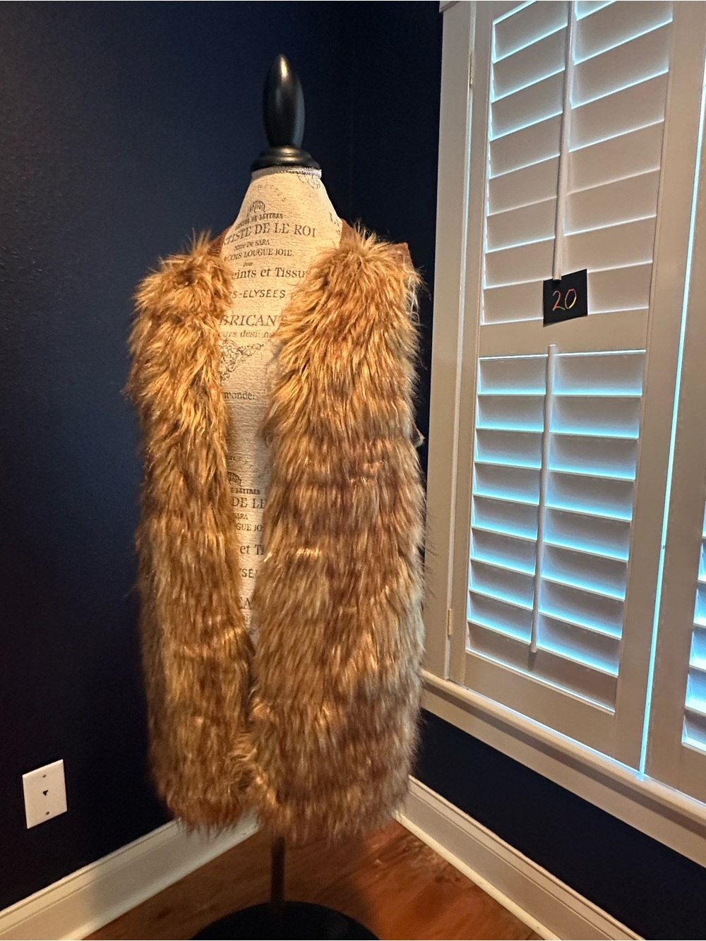 Chico's Faux Fur Vest in Golden Brown